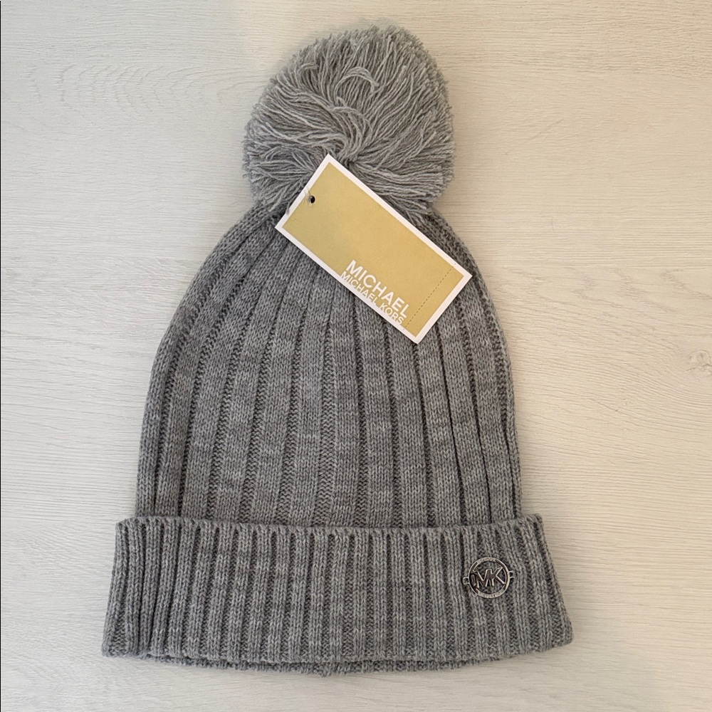 Michael Kors Gray Knit Beanie